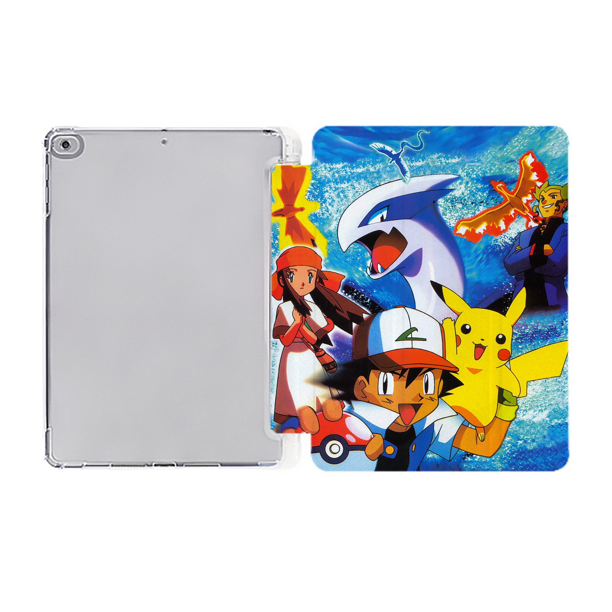 （画像用） ポケットモンスター Pokémon IPad ケース ペン収納付き 三つ折りスタンド PUレザー×シリコン 対応機種9.5/10.5/10.9インチ